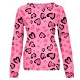 thumbnail image 5 of Qertyioot Chandail de la Saint-Valentin pour Femmes, Blouse à Manches Longues Imprimée Col Rond Tunique Décontractée, 5 of 5
