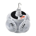 thumbnail image 2 of Portable Outdoor Camping Fan with LED Light, Foldable 4-Blade Design, Solar and USB Charging, Large Capacity Battery, Quiet Operation, Built-in Hanging Hook, 15x14x14 cm, Multicolor, 2 of 6