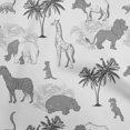 thumbnail image 1 of oneOone Viscose Jersey Gray Fabric Tropical Animal Sewing Craft Projects Fabric Prints By Yard 60 Inch Wide, 1 of 4