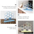 thumbnail image 2 of Miangastore 1 Set of 2 Pcs Silicone Earring Rack Molds Hexagon Shape Earring Holder Molds, 2 of 9