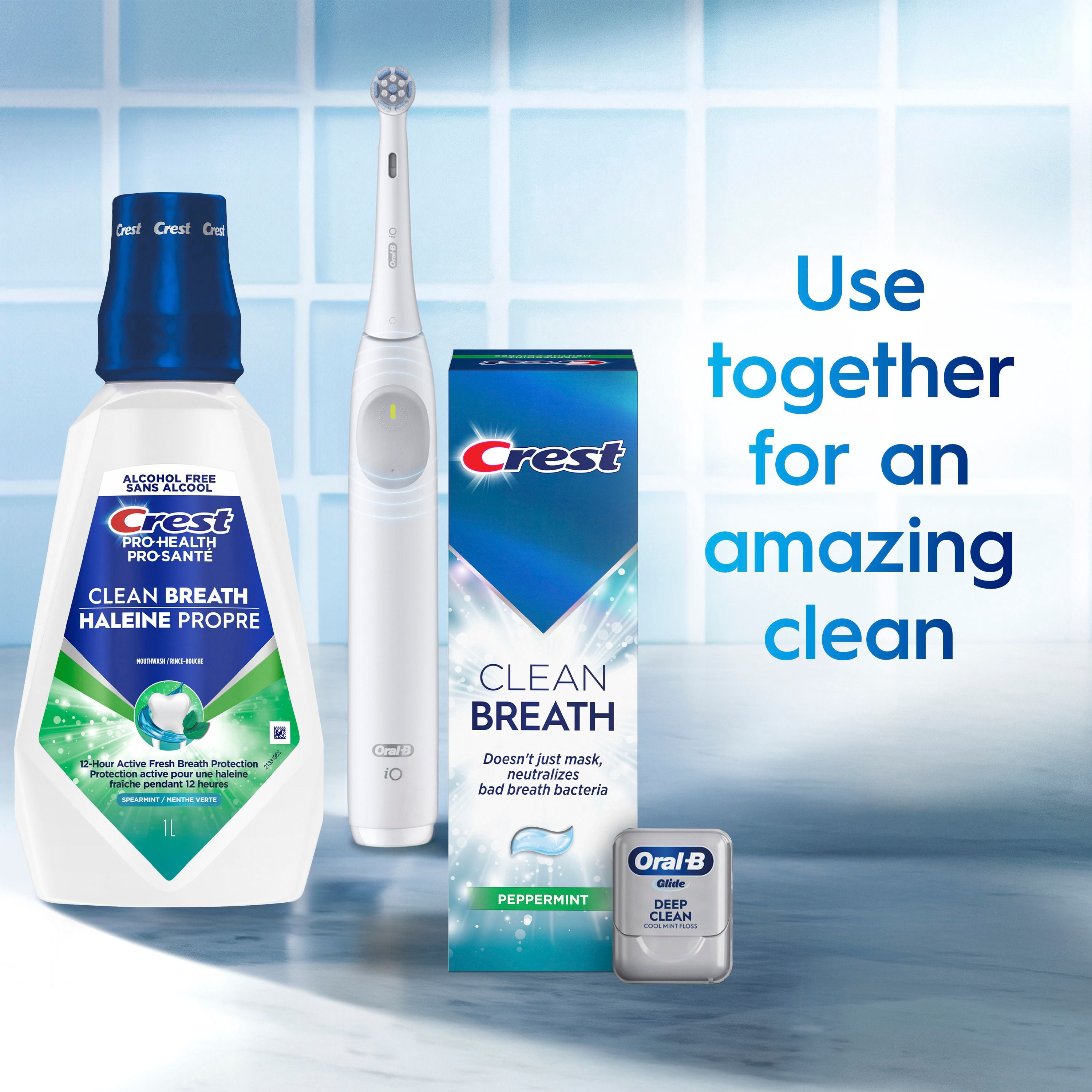 Crest Dentifrice Haleine Propre Menthe Poivrée – Neutralise la Mauvaise Haleine, Protection Antibactérienne, Combat les Caries, Rafraîchit l'Haleine, Blanchit en Douceur