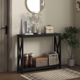 thumbnail image 2 of HOMCOM Table Console à 2 Niveaux Table d'Appoint de Sofa avec Tablette de Rangement pour Entrée, 2 of 10