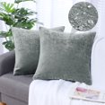 thumbnail image 1 of PiccoCasa Set of 2 Soft Water Repellent Throw Pillow Covers Light Gray 20x20 Inch, 1 of 7