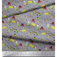thumbnail image 2 of Soimoi Silk Fabric Heart,Vehicles & Animals Cartoon Decor Fabric Printed Yard 42 Inch Wide, 2 of 3