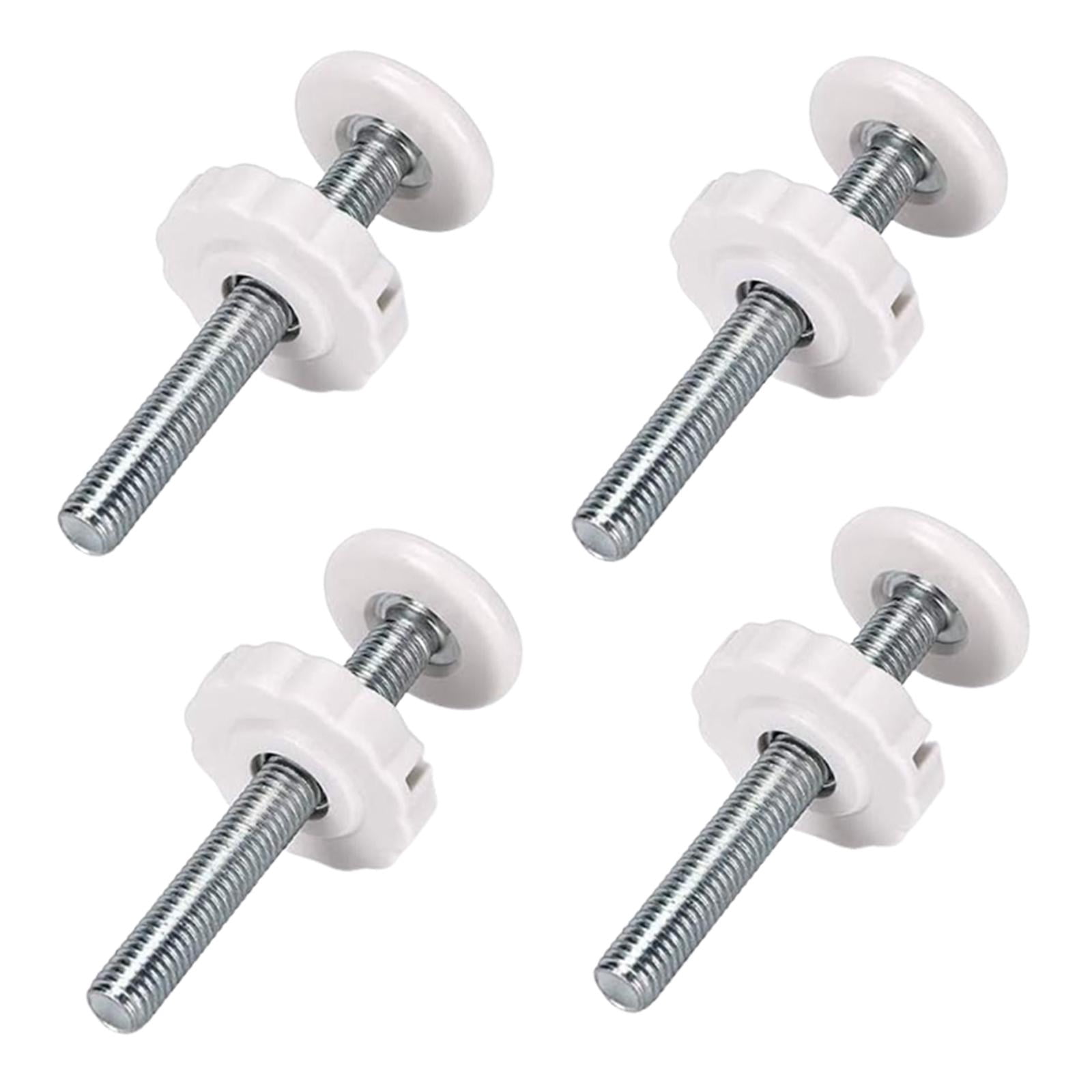 Bunblic 4Pcs Baby Gate Threaded Spindle Rods Gate Screw Bolts for Stair Railing Home White