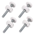 thumbnail image 1 of Milaget 4 Pieces Baby Gate Threaded Spindle Rods Bolt Parts for Stair Railing Indoor White, 1 of 9