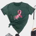 thumbnail image 1 of TIMIFIS Chandails de Sensibilisation au Cancer du Sein pour Femmes Été Ample Imprimé T-Shirt à Col Rond Manches Courtes Blouse Décontractée Automne/hiver, 1 of 5