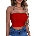 thumbnail image 2 of Haut Court Bustier Tube à Rayures Aguichant pour Femmes, Débardeur, Camisole, Blouse, 2 of 5