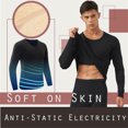 thumbnail image 4 of WZXFASHION Seamless Elastic Thermal Inner Wear Thermal Underwear (Top & Bottom) For Man Intimates Black One Size, 4 of 4