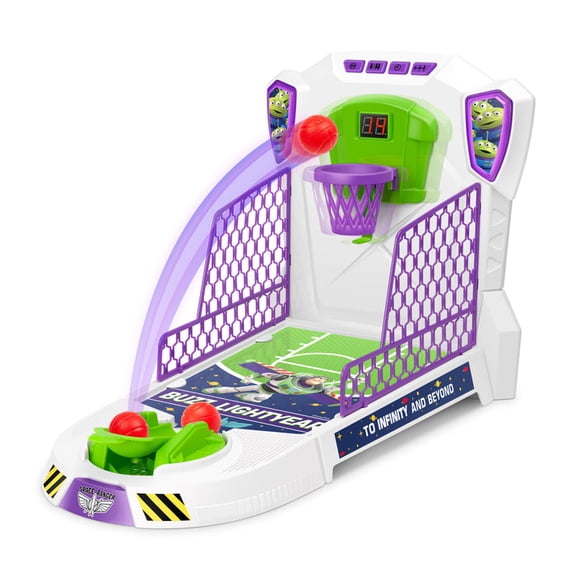 World tech Toys Disney Pixar Toy Story Buzz Lightyear Electronic Tabletop Basketball Playset, Ages 6 & Above
