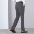 thumbnail image 4 of Dagugfen Mens Dress Pants High Waist Button Fitted Breathable Business Casual Work Pants Solid Color, 4 of 9