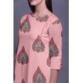 thumbnail image 3 of Bimba Robes Longues Droites pour Femmes Imprimées Manches 3/4 Vêtements Indiens, 3 of 6