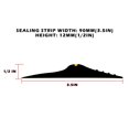 thumbnail image 4 of Universal Garage Door Bottom Threshold Seal Strip,Weatherproof Rubber DIY Weather Stripping Replacement, Not Include Sealant/Adhesive (20Ft, Black), 4 of 4