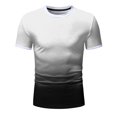 thumbnail image 3 of BOBOGOJP T-Shirts Graphiques pour Hommes Extensibles à Manches Courtes Col Ras du Cou T-Shirt (Kaki,3TG), 3 of 5