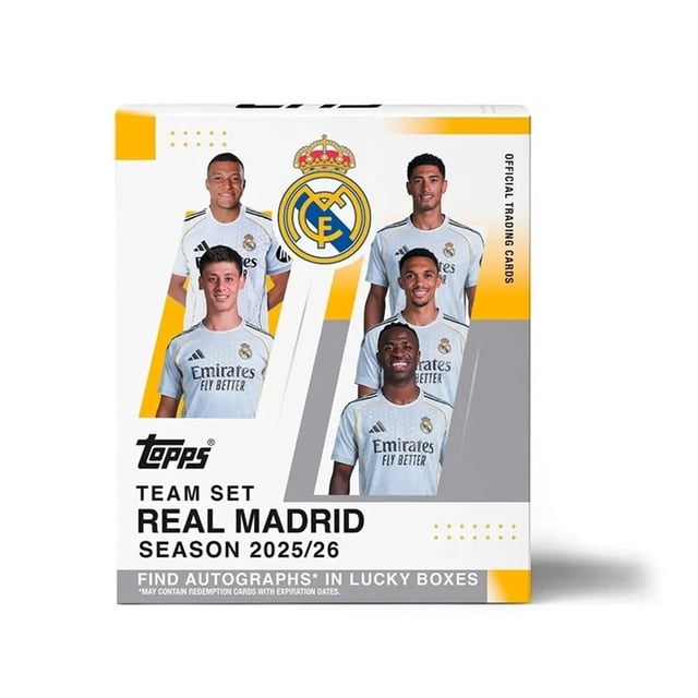 2025-26 Topps Real Madrid Team Set - Box (30 Soccer Trading Cards)