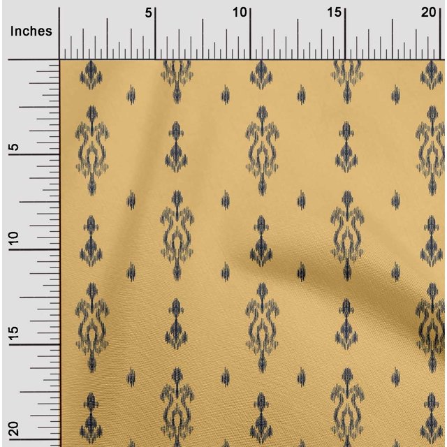 oneOone Tissu Popeline de Coton Flèches & Paisley Ikat Imprimés au Mètre 42 Pouces de Large
