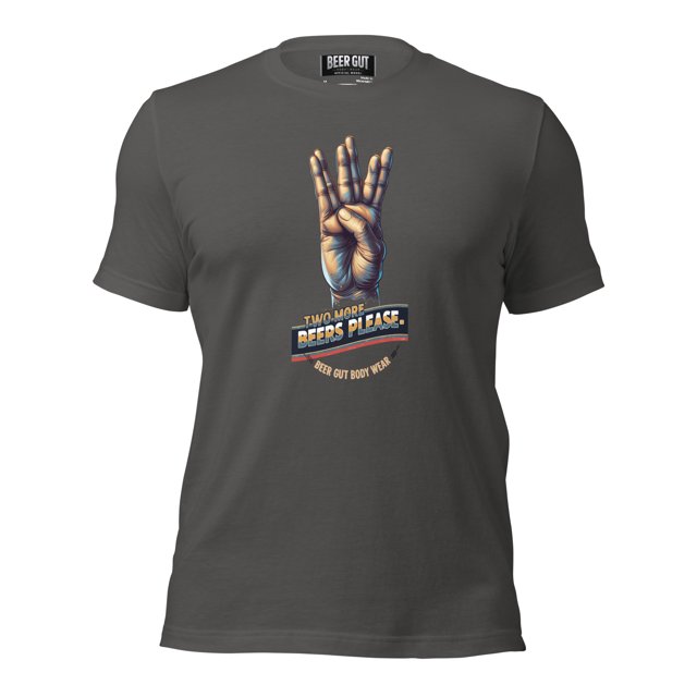 Two More Beers Please Unisex t-shirt