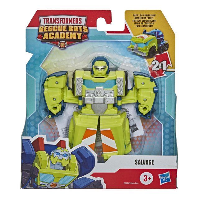 Transformers Rescue Bots Academy Salvage Converting Toy, 4.5-Inch Figure, Toys for Kids Ages 3 and Up