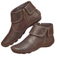 thumbnail image 4 of EGNMCR Bottines pour Femmes Bottes Décontractées Plates Rétro à Fermeture Éclair pour Femmes Fermeture Éclair Latérale Bout Rond Bottes Chaussures, 4 of 6