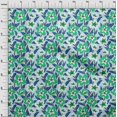 thumbnail image 4 of oneOone Viscose Jersey Sky Blue Fabric Florals Craft Projects Decor Fabric Printed By The Yard 60 Inch Wide, 4 of 4
