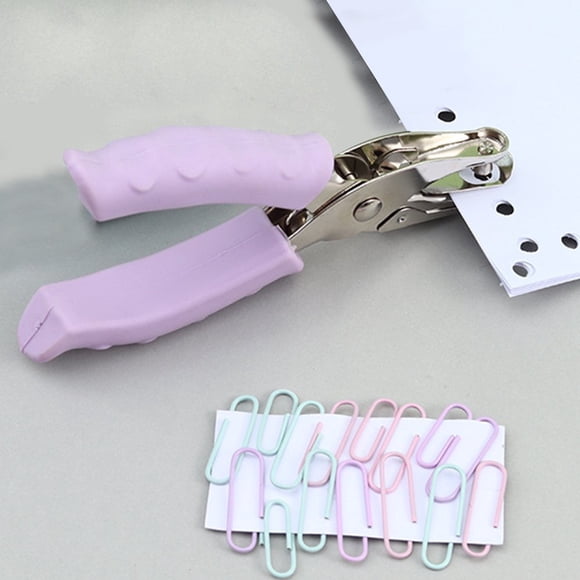 CUITING Single Hole Punch One Hole Puncher with Soft Grip Handle 1/4 Inch Paper Hole Punches Small Hole Punchers with Paper Mess Tray 6 Sheets Capacity Ideal for Crafts Scrapbooks