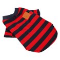 thumbnail image 2 of Dog Striped Pullover 2 Legged Soft Comfortable Breathable Pet T Shirt Clothes for Spring Summer Red Blue M, 2 of 14