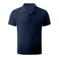 thumbnail image 1 of Pisexur Mens Ribbed Dress Shirts Short Sleeve Relaxed Fit Golf Shirt Tops Summer Solid Color Collar Button Down Blouses Casual Work Out Shirts for Mens Trendy, 1 of 3