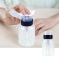 thumbnail image 2 of Empty Push Down Pump Bottle Clear Makeup Nail Polish Remover Dispenser Container Plastic Bottle 200ml, 2 of 9