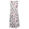 thumbnail image 4 of Ovzne Robes d'Été pour Femmes 2025 Robe Mode Féminine Vacances Été Couleur Unie Sans Manches Fête Plage Robe Grande Taille Robe Imprimée Liquidation, 4 of 6