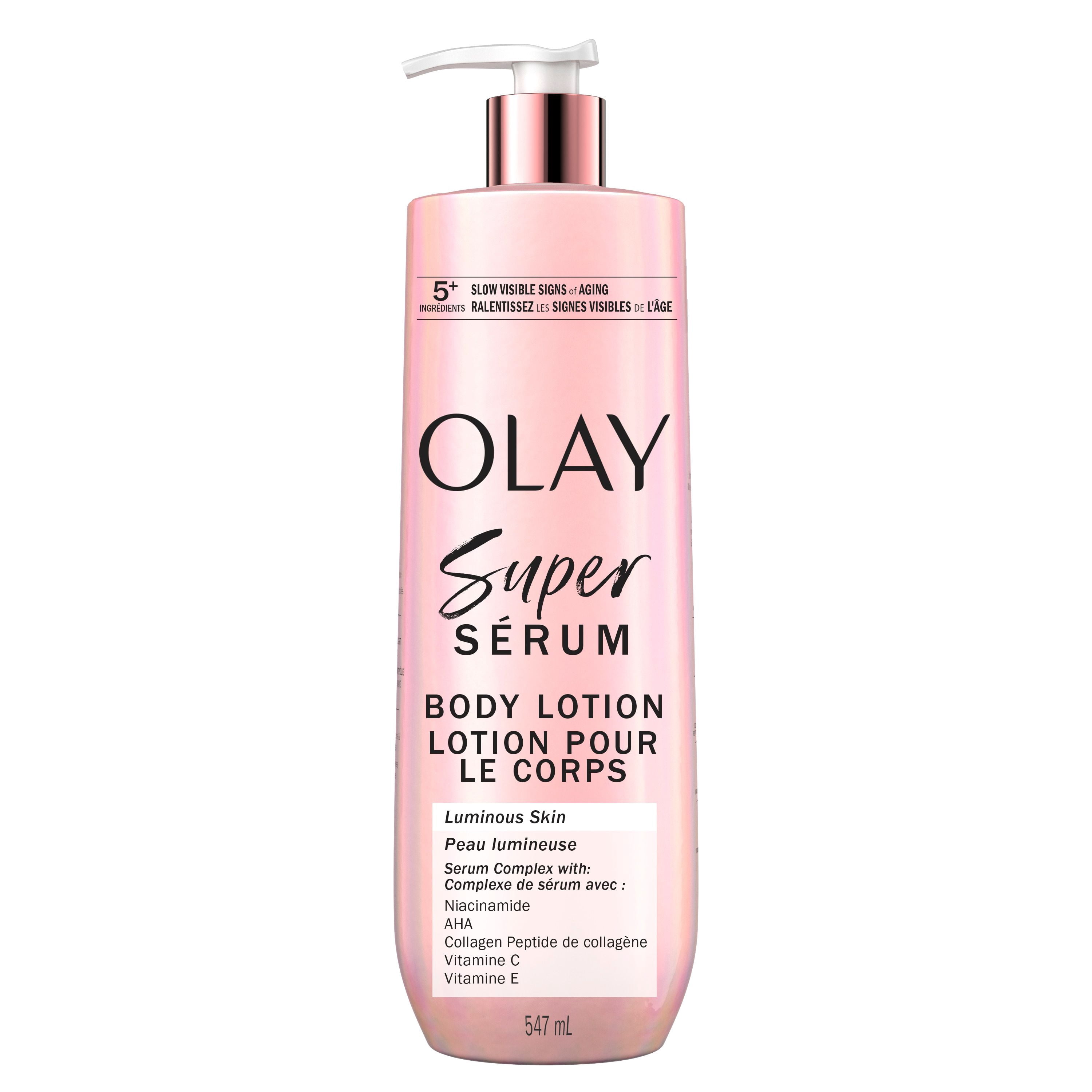 Olay Super Serum Body Lotion, 547ml, Moisturizing Body Lotion for Dry Skin with Super Serum Complex to Slow Visible Signs of Aging