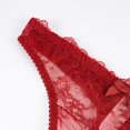 thumbnail image 4 of Sous-vêtements pour Femmes en Maille Transparente Lingerie Broderie Soutien-Gorge et String et Bas, 4 of 5