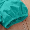 thumbnail image 4 of Yanlir Robe à Boutons à Col Rond pour Filles 2-7 Ans Été à Manches Courtes Mignonne avec Nœud Robe de Princesse pour Occasions Confortables et Polyvalentes (Vert, 3 Ans), 4 of 7