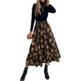 thumbnail image 1 of Xingqing Robe à Volants pour Femme, Imprimé Léopard, Taille Haute, Tulle Tutu de Fête, Jupe Midi Évasée, Noir, P, 1 of 7