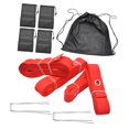 thumbnail image 4 of Lipstore Ensemble d'Accessoires pour Lignes de Terrain de Volleyball de Plage Sangle en Sangle 16 m et 8 m Rouge, 4 of 8