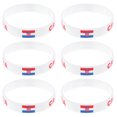 thumbnail image 1 of COMPUKAS 6Pcs Country Wristband Silicone Bands Comfortable Bracelets for Football Cheer, 1 of 6