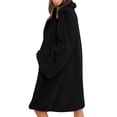 thumbnail image 4 of Womens Ladies Solid Warm Faux Coat Jacket Winter Turn Down Collar Outerwear, 4 of 9