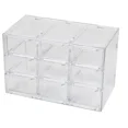thumbnail image 1 of Organisateur Cosmétique Transparent à Tiroirs avec Six Compartiments - Boîte de Rangement Compacte Anti-Poussière pour Rouges à Lèvres, Bijoux et Accessoires de Maquillage, Étui de Bureau Multi-Grilles Rose Clair pour Coiffeuse, 1 of 3