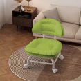 thumbnail image 4 of Chaise Universelle Verte Verte à Dossier Pivotant avec Roues Tabouret en Plastique pour Bureau à Domicile Solution d'Assise Compacte et Portable #GR9D9, 4 of 6