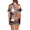 thumbnail image 3 of GDREDA Vêtements de Nuit Légers pour Femmes Dames pyjamas Décontractés Imprimés et Ensemble de Shorts Ensembles de Pyjama pour Femmes pyjamas Café,S, 3 of 6