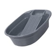 thumbnail image 3 of jifeng Hand Wash Basin Laundry Wash Tub with Washboard Non Slip Washing Clothes Laundry deep gray, 3 of 9