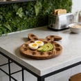 thumbnail image 3 of Purpose Wooden Serving Board And Egg Tray With Handle For Cheese Platter Reusable Craftsmanship Kitchen And Outdoor Use, 3 of 3