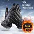 thumbnail image 2 of Kieccall Men's Split-Finger Winter Gloves - Thickened Windproof Warm Outdoor Riding Gloves for Cold Weather Sports, 2 of 8
