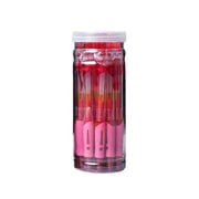 SIYTUAU 12 Pack Red Gel Pens Retractable Fine Point 0.5Mm Rollerball 14.3Cm 5.63In Plastic No Smear Ink 12 Pack Red Gel Pens For Office Home Red