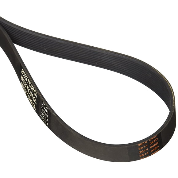 BESTORQ 180J6 Rubber V-Belt PJ V-Ribbed 6 Ribs 18"" Length x 0.558"" Width x 0.17"" Height