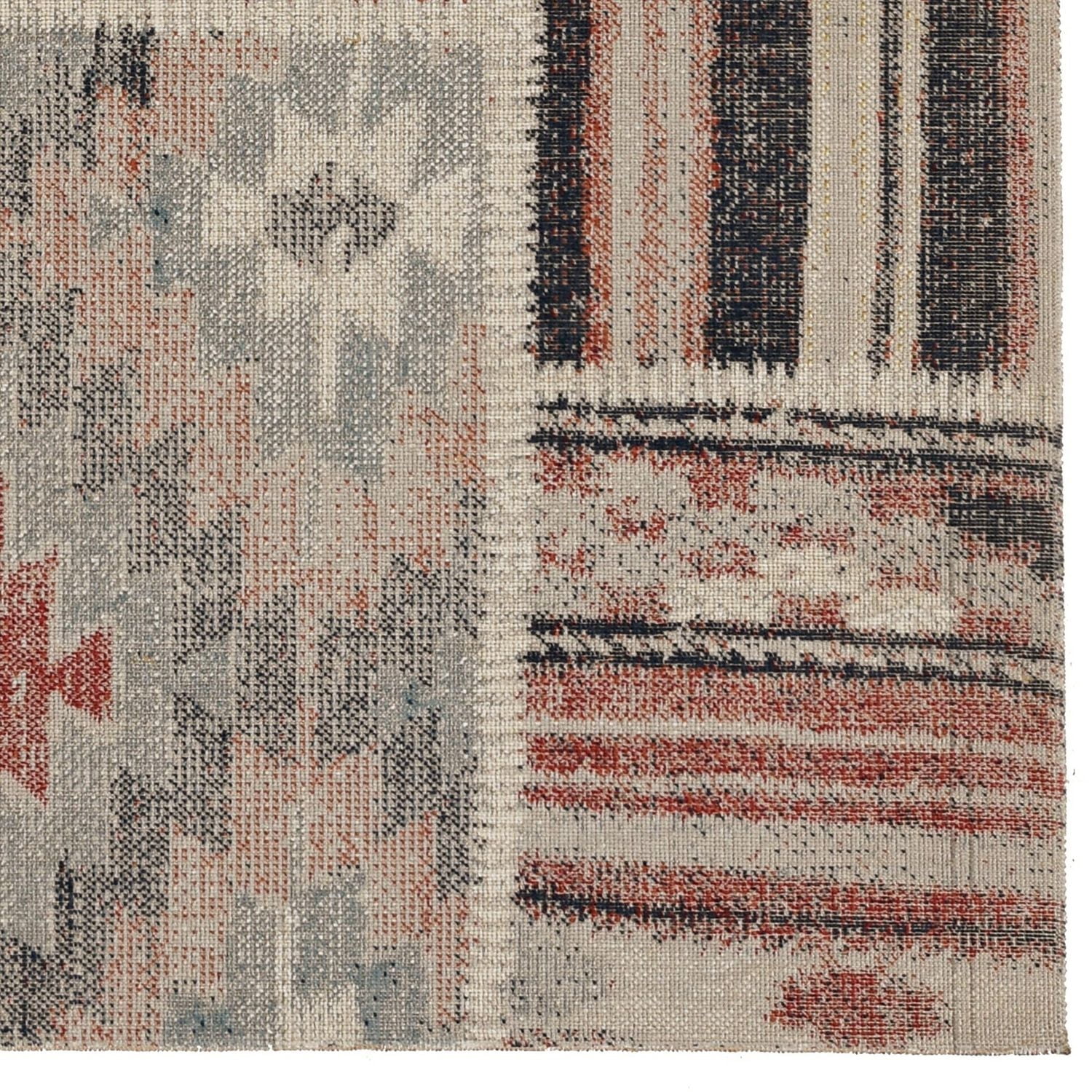 Tapis d'appoint Grand Zéro Giles ivoire & bleu de 3 pi x 5 pi