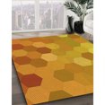thumbnail image 3 of Ahgly Company Tapis d'Intérieur Lavable en Machine Carré Orange Rouge Orange Transitionnel, 7 Pieds Carré, 3 of 7