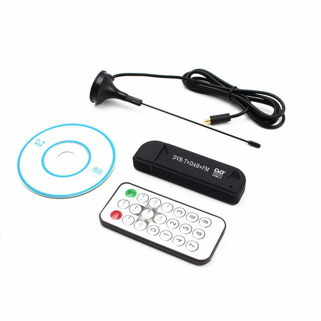 USB2.0 FM DAB DVB-T RTL2832U R820T2 RTL-SDR SDR Clé Dongle Syntoniseur TV Numérique Télécommande Récepteur Infrarouge avec Antenne