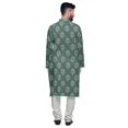 thumbnail image 3 of Atasi Ensemble de Pyjama Kurta Asymétrique Imprimé Long pour Hommes Vêtements de Fête, 3 of 4