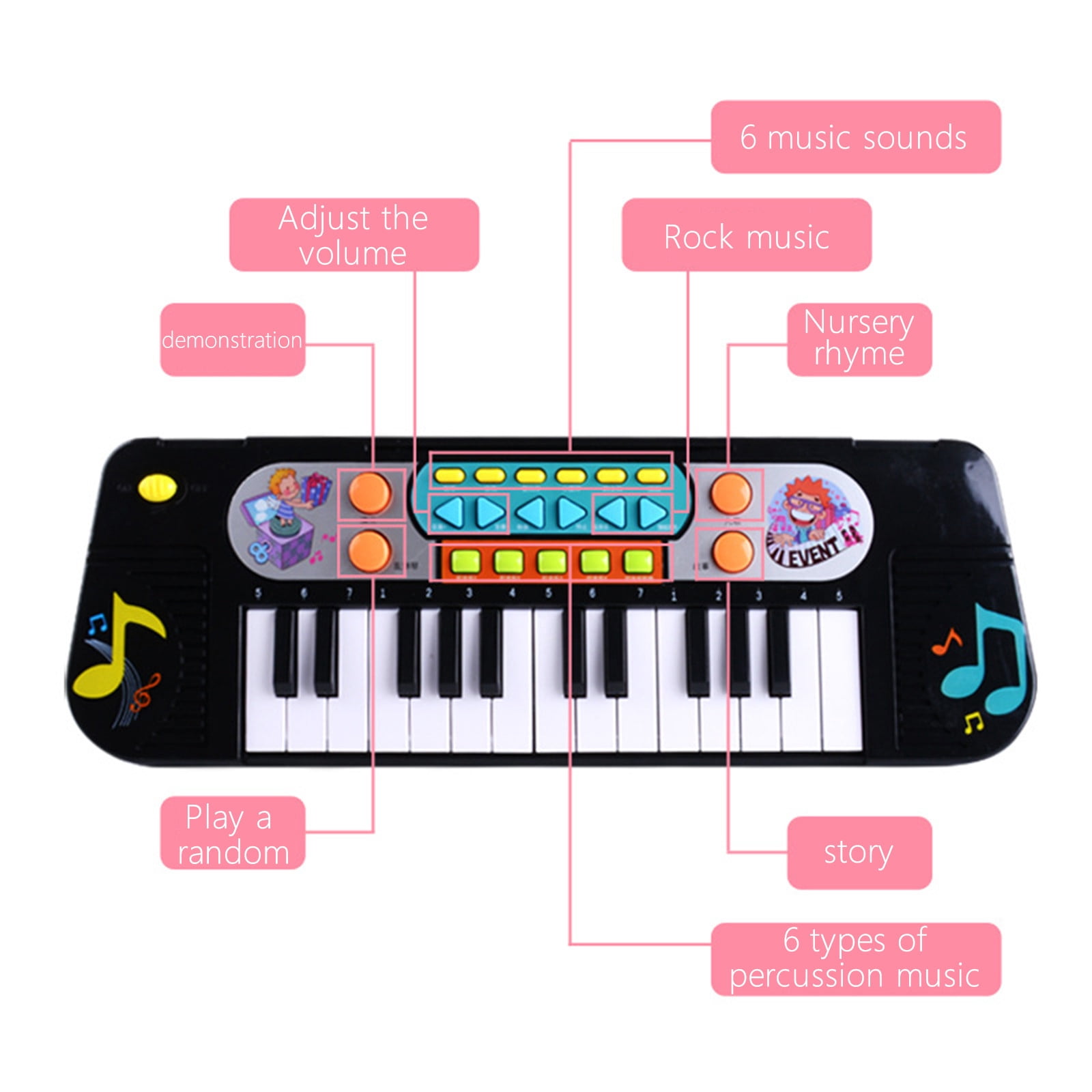 wycnly Toys Kid Keyboard Piano - 25 Keys Keyboard Piano Kids