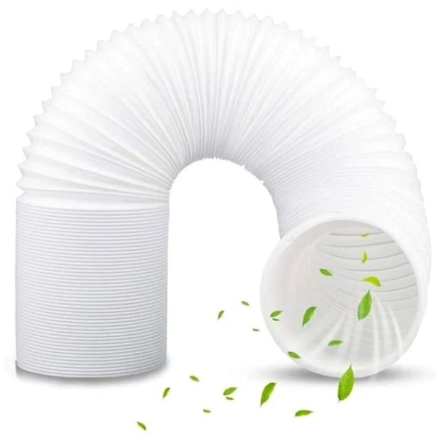 Flexible Ac Hose, Portable Ac Air Conditioner Hose With Steel Ring Reinforcement, Polypropylene Material, Expandable To 80 Inches, Anti-Clockwise Thread For Hassle-Free Installation